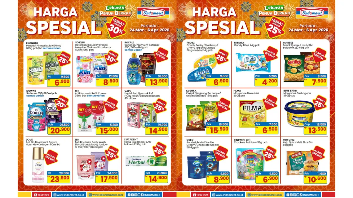 Promo Indomaret 27-29 Maret 2026: Belanja Hemat, Banyak Diskon Menarik Promo Indomaret 27-29 Maret 2026: Belanja Hemat, Banyak Diskon Menarik