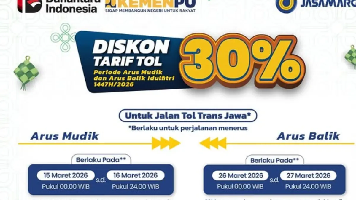 Diskon tarif tol 30 persen Jasa Marga