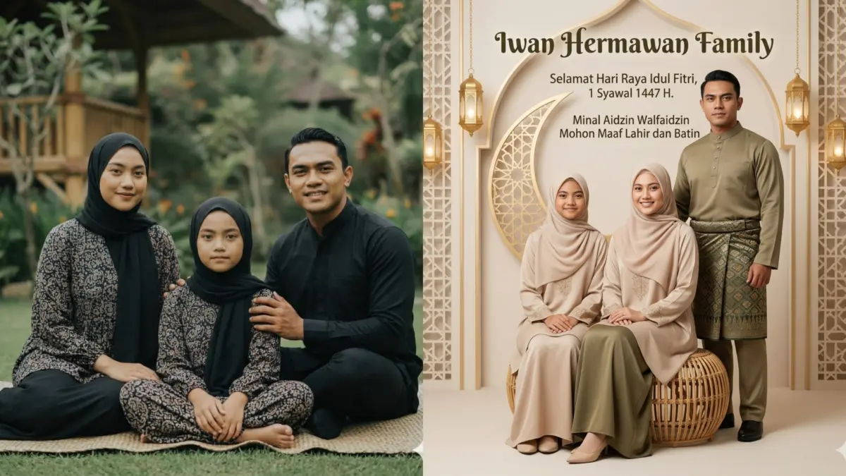 Prompt AI edit foto lebaran keluarga