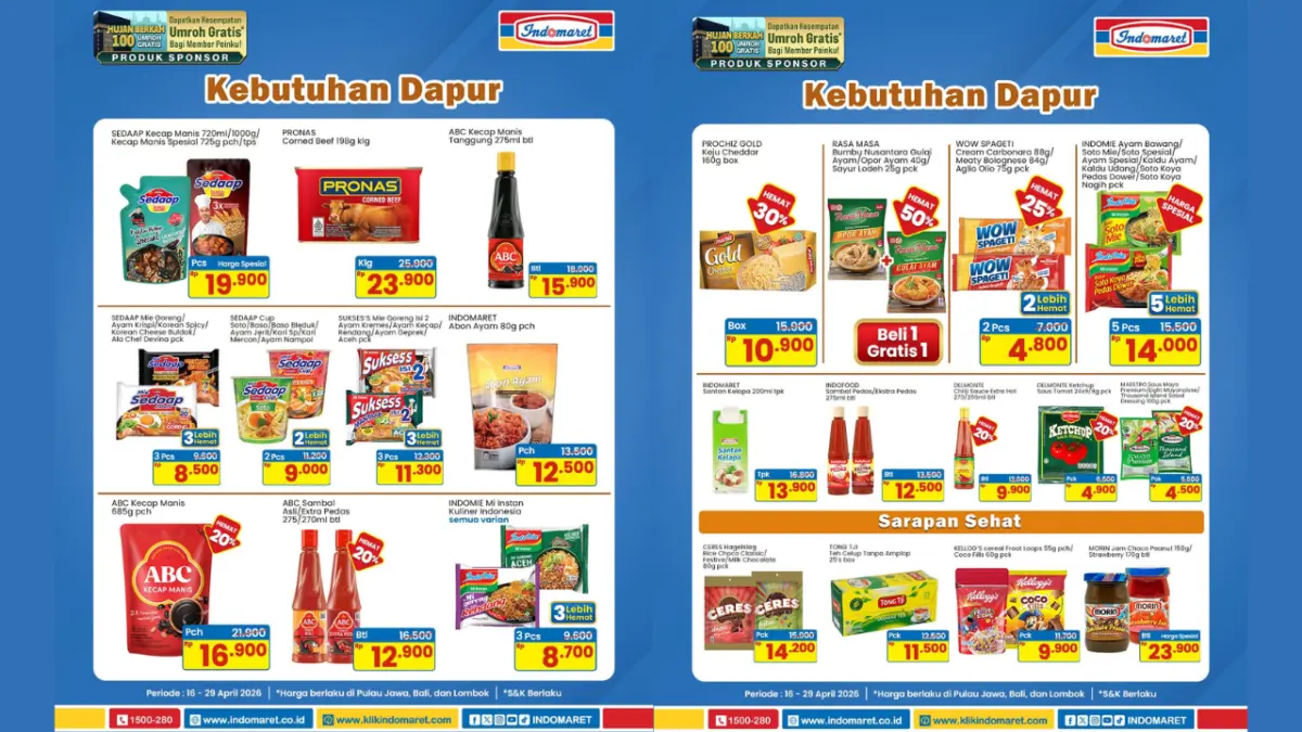 Diskon Indomaret Terlengkap 27–30 April 2026, Cek Daftar Promonya