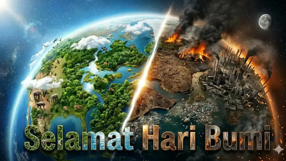 ilustrasi poster Hari Bumi 2026
