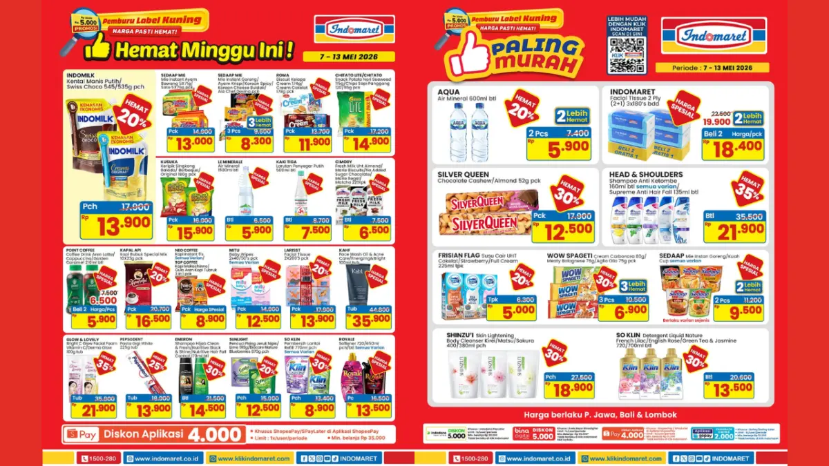 Promo Indomaret Hari Ini 11-17 Mei 2026: Susu Anak, Shampoo hingga Detergen Harga Spesial