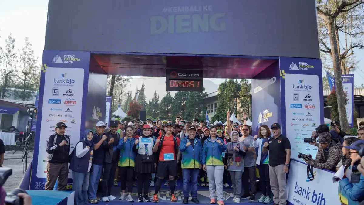 Dieng Caldera Race 2026 Berlangsung Sukses, Ribuan Pelari Taklukkan Dataran Tinggi Dieng Bersama bank bjb Bjb Dieng