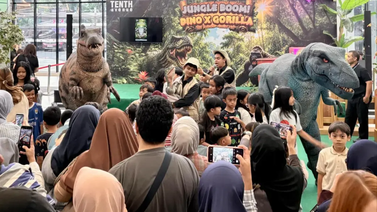Libur Sekolah Makin Seru! Tenth Avenue Mall Bandung Hadirkan Petualangan Dinosaurus dan Gorila Gratis Tenth Avenue