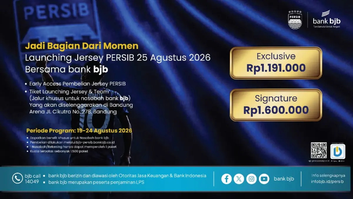 bank bjb Buka Early Access Jersey PERSIB 2026/2027, Hadirkan Akses Eksklusif bagi Nasabah bank bjb Buka Early Access Jersey PERSIB 2026/2027, Hadirkan Akses Eksklusif bagi Nasabah